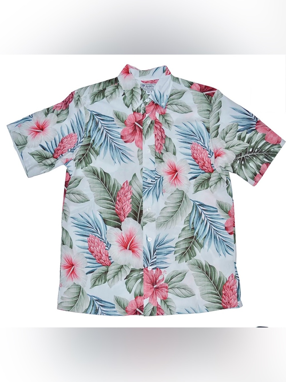 Avanti Hawaii Botanical Isle Aloha Shirt XXL Made in Hawaii 100% Cotton